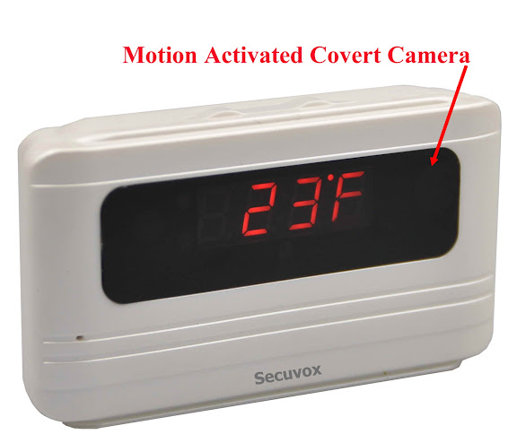 Secuvox® Motion Detection HD Camera Talking Alarm Clock